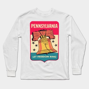 Liberty Bell Decal Design Long Sleeve T-Shirt